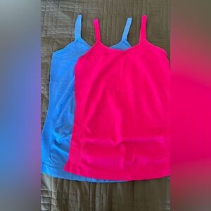 Set of Pink and Blue Tank Tops